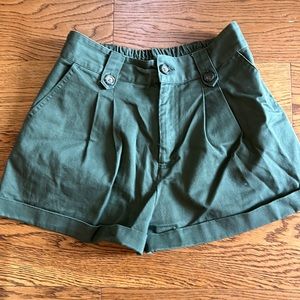 Forever 21 army green high waisted shorts